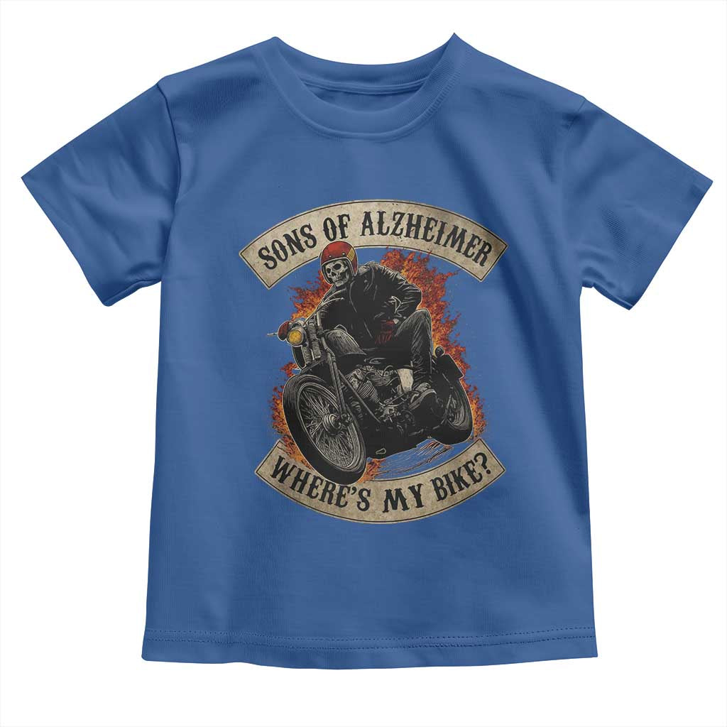 Funny Grumpy Old Biker Toddler T Shirt Sons Of Alzheimer Where Is My Bike - Wonder Print Shop