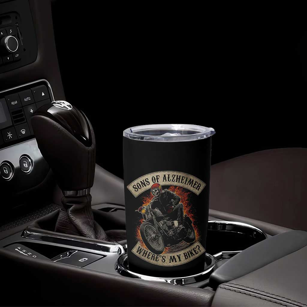 Funny Grumpy Old Biker Tumbler Cup Sons Of Alzheimer Where Is My Bike - Wonder Print Shop