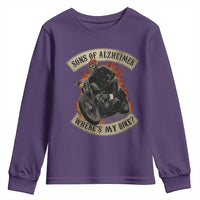 Funny Grumpy Old Biker Youth Sweatshirt Sons Of Alzheimer Where Is My Bike - Wonder Print Shop