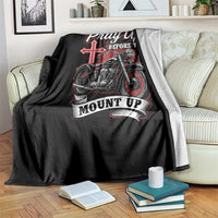 Pray Up Before You Mount Up Throw Blanket Christian Biker Religious Faith - Wonder Print Shop