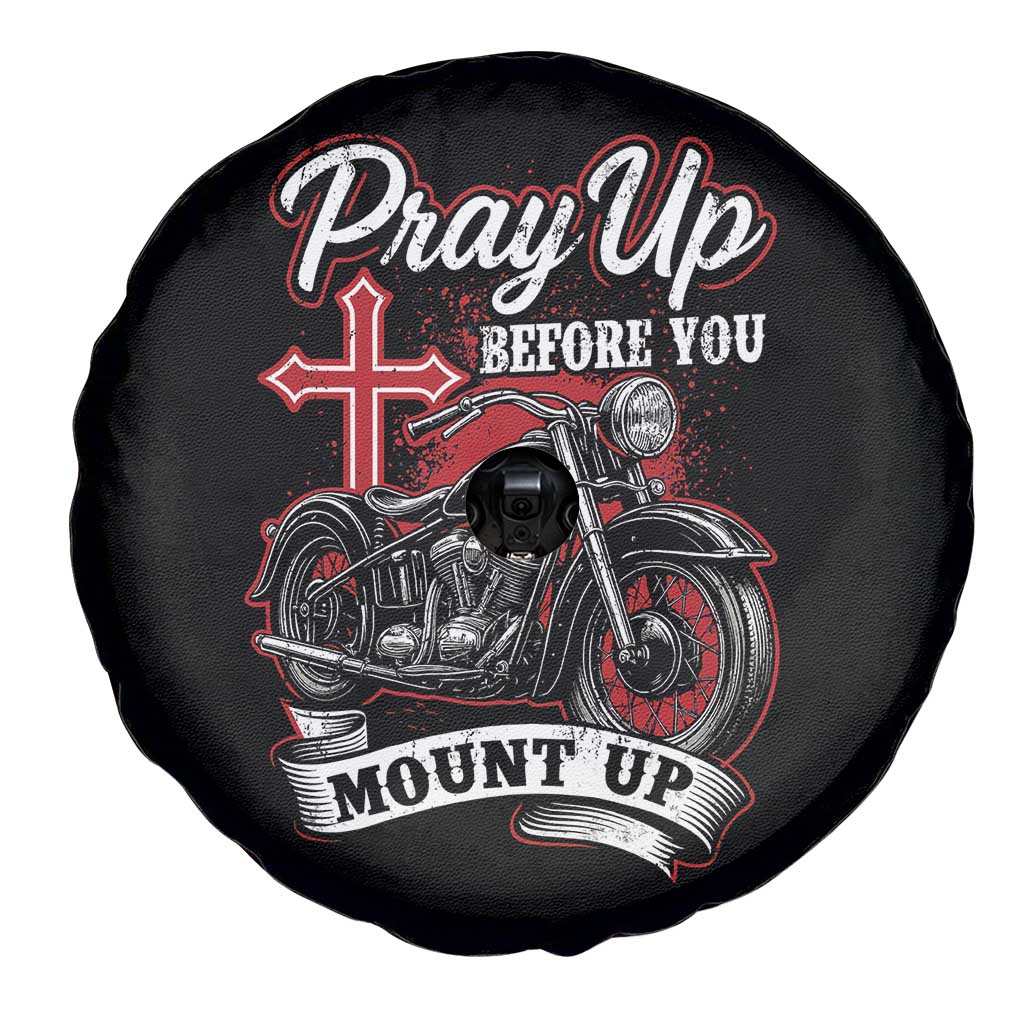 Pray Up Before You Mount Up Spare Tire Cover Christian Biker Religious Faith - Wonder Print Shop