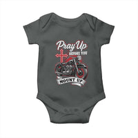 Pray Up Before You Mount Up Baby Onesie Christian Biker Religious Faith - Wonder Print Shop