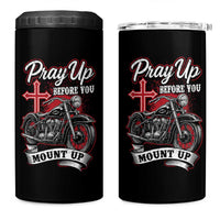 Pray Up Before You Mount Up 4 in 1 Can Cooler Tumbler Christian Biker Religious Faith - Wonder Print Shop