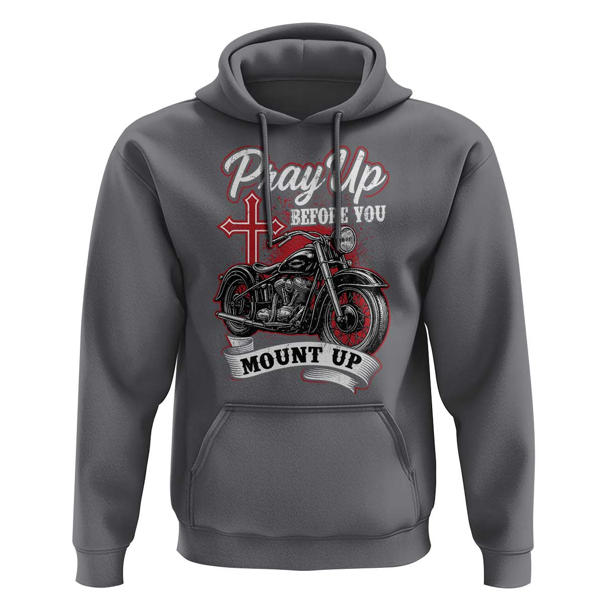 Pray Up Before You Mount Up Hoodie Christian Biker Religious Faith - Wonder Print Shop