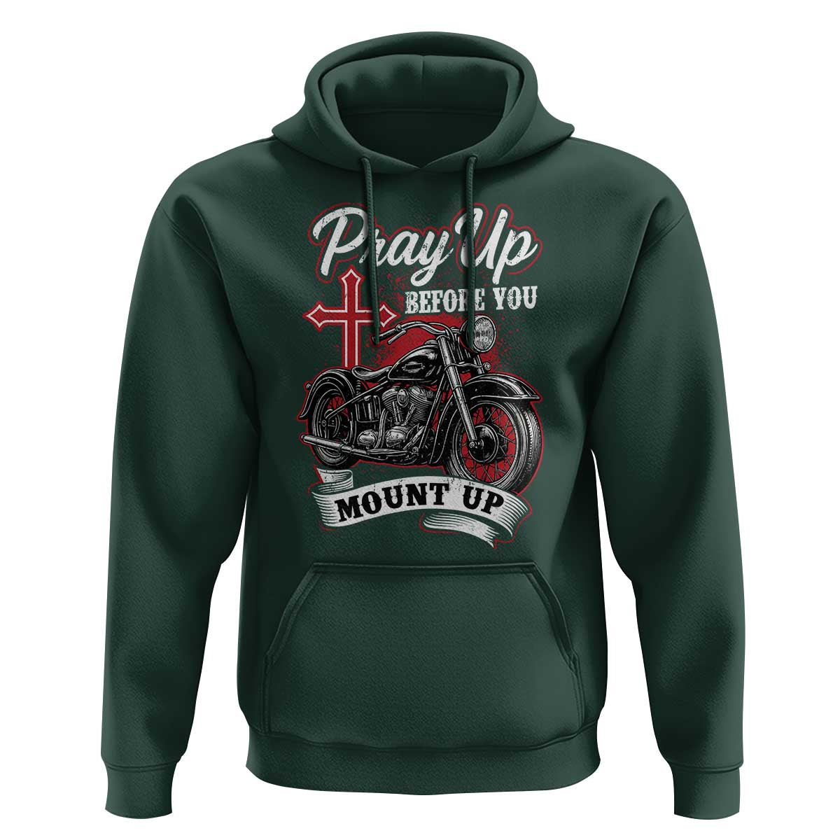 Pray Up Before You Mount Up Hoodie Christian Biker Religious Faith - Wonder Print Shop