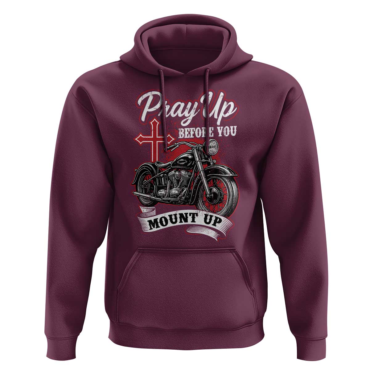 Pray Up Before You Mount Up Hoodie Christian Biker Religious Faith - Wonder Print Shop