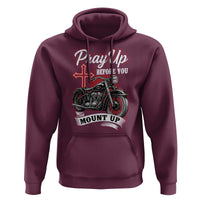 Pray Up Before You Mount Up Hoodie Christian Biker Religious Faith - Wonder Print Shop