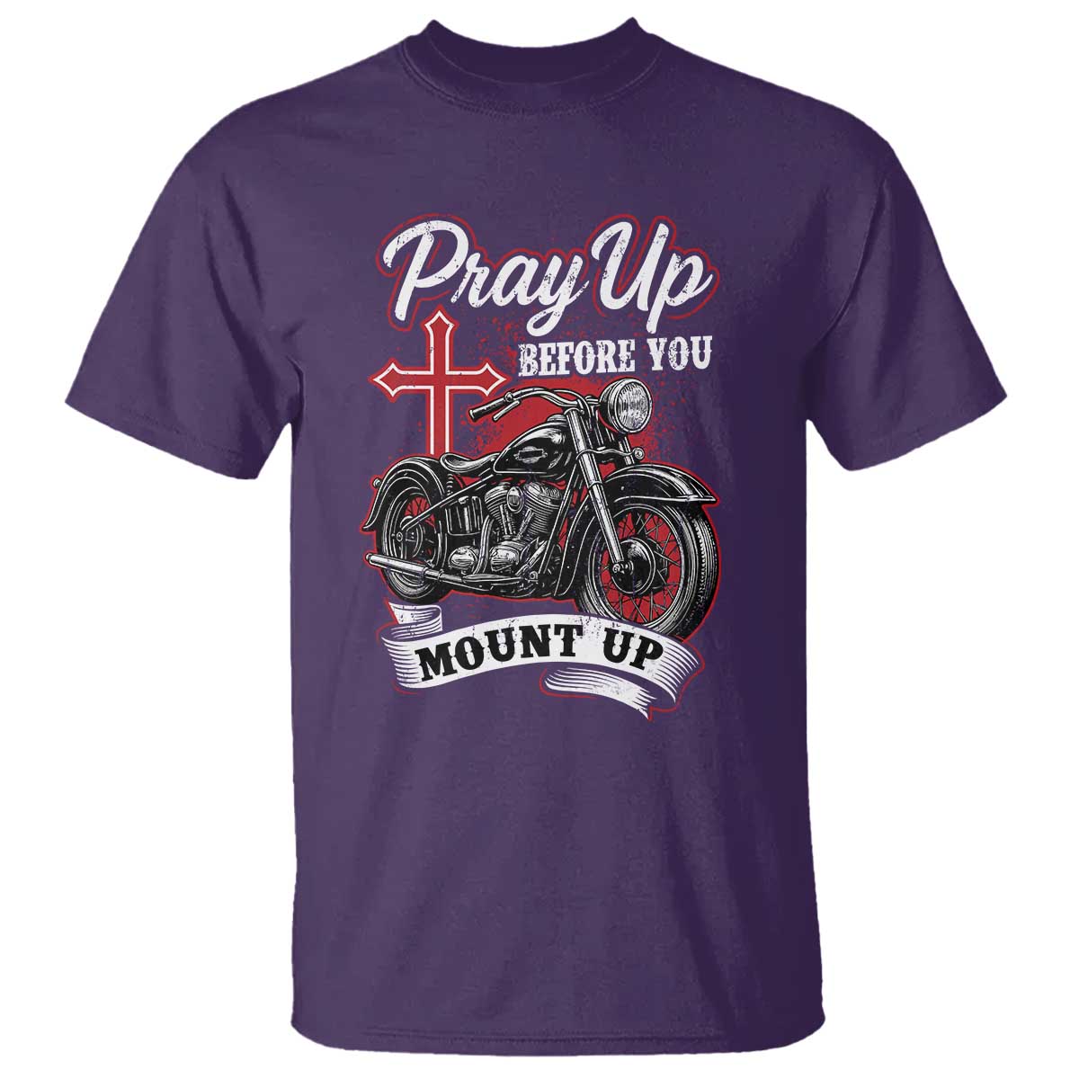 Pray Up Before You Mount Up T Shirt Christian Biker Religious Faith - Wonder Print Shop