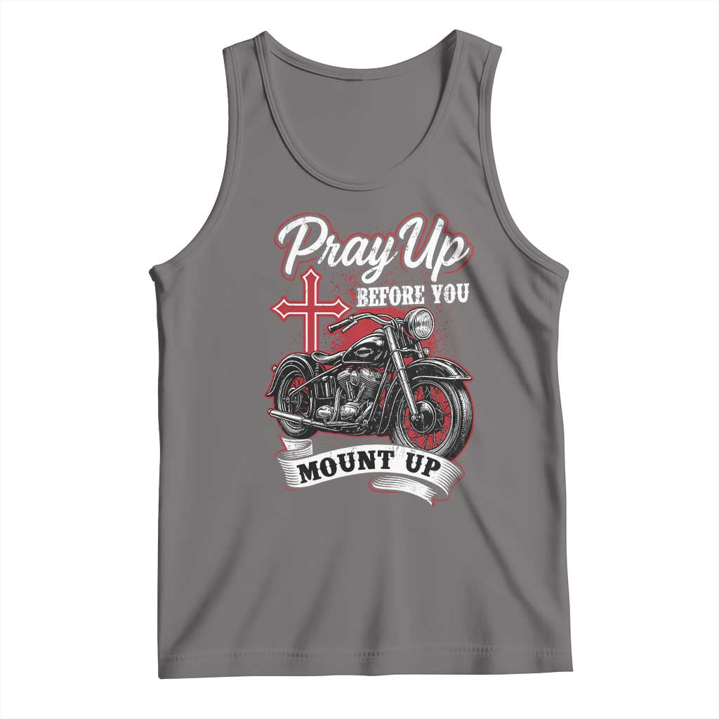 Pray Up Before You Mount Up Tank Top Christian Biker Religious Faith - Wonder Print Shop