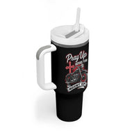 Pray Up Before You Mount Up Tumbler With Handle Christian Biker Religious Faith - Wonder Print Shop
