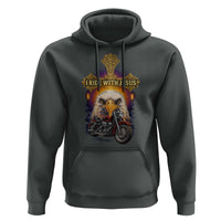 Christian Biker I Ride With Jesus Hoodie Religious Faith Motorcycle Rider Eagle - Wonder Print Shop