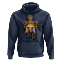 Christian Biker I Ride With Jesus Hoodie Religious Faith Motorcycle Rider Eagle - Wonder Print Shop