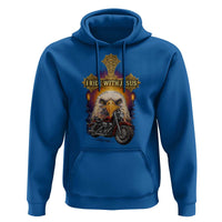 Christian Biker I Ride With Jesus Hoodie Religious Faith Motorcycle Rider Eagle - Wonder Print Shop