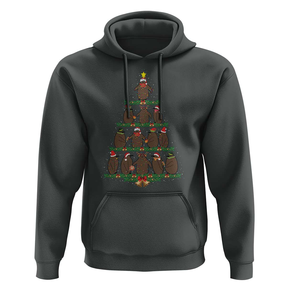 Funny Pesto Christmas Penguin Christmas Tree Hoodie