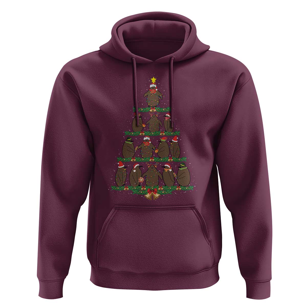 Funny Pesto Christmas Penguin Christmas Tree Hoodie