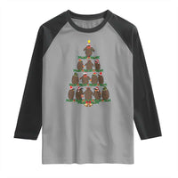 Funny Pesto Christmas Penguin Christmas Tree Raglan Shirt - Wonder Print Shop