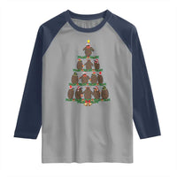 Funny Pesto Christmas Penguin Christmas Tree Raglan Shirt - Wonder Print Shop