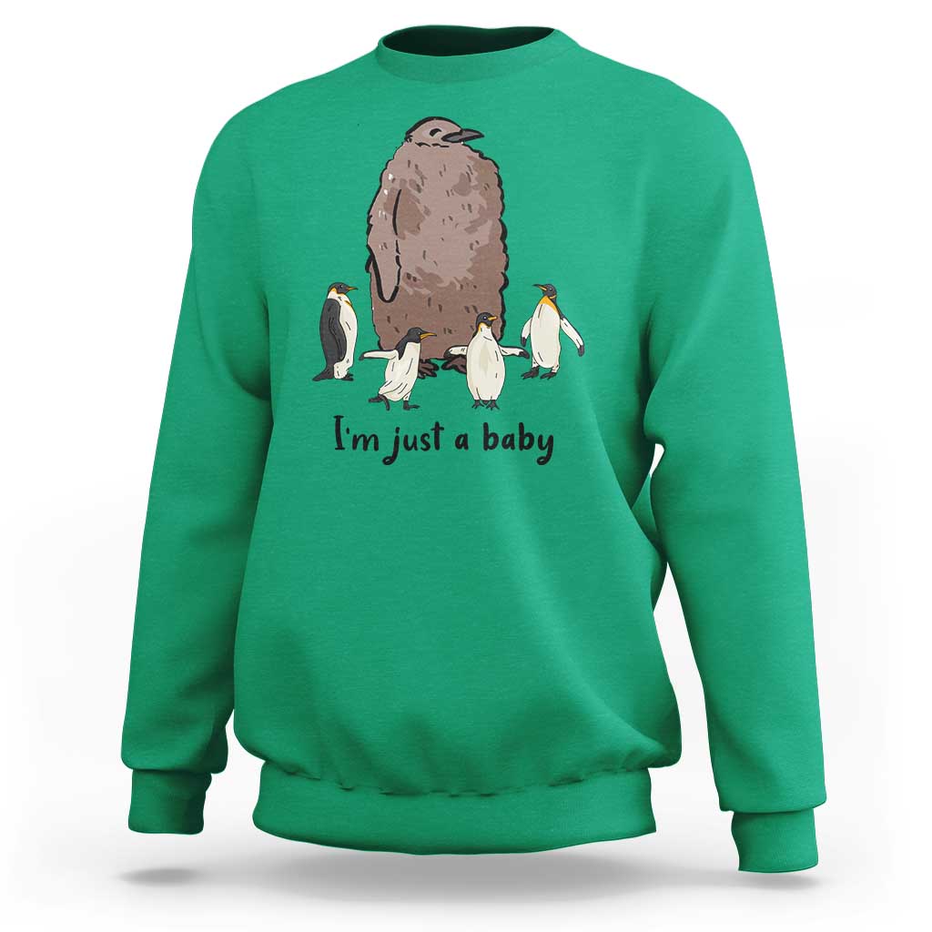 Funny Pesto The Penguin Sweatshirt I'm Just A Baby Meme - Wonder Print Shop