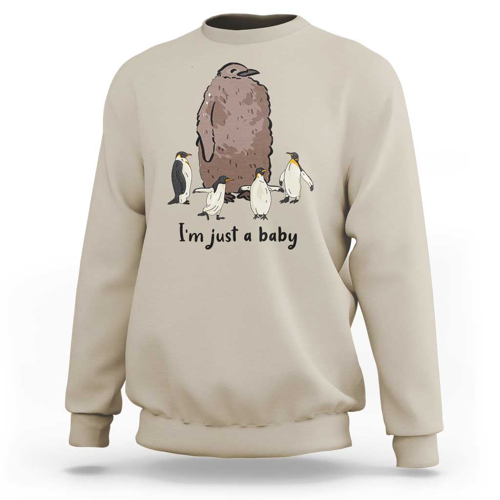Funny Pesto The Penguin Sweatshirt I'm Just A Baby Meme - Wonder Print Shop