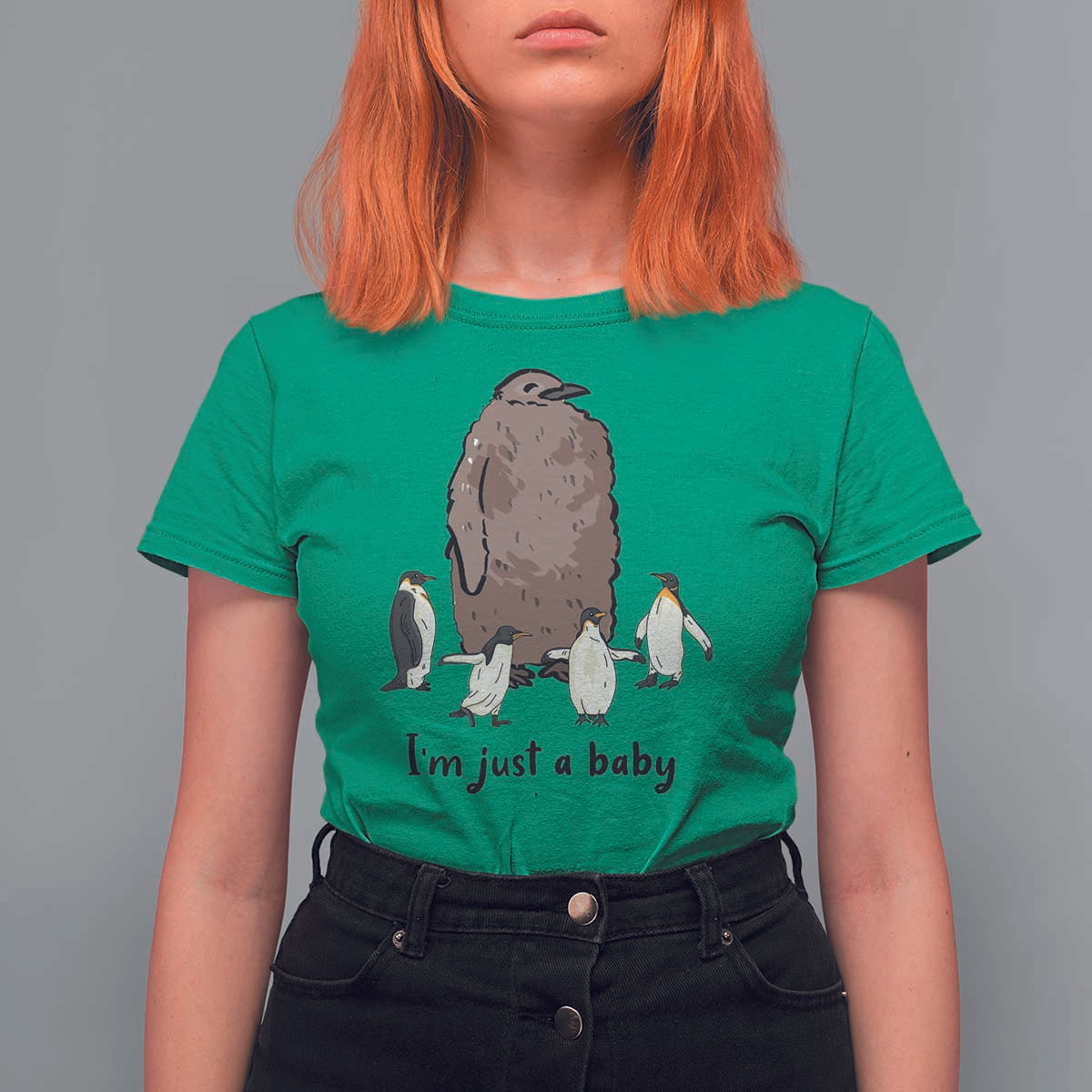 Funny Pesto The Penguin T Shirt For Women I'm Just A Baby Meme - Wonder Print Shop