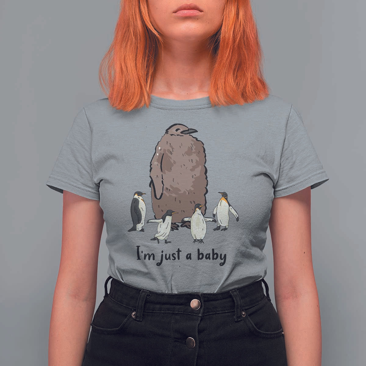 Funny Pesto The Penguin T Shirt For Women I'm Just A Baby Meme - Wonder Print Shop