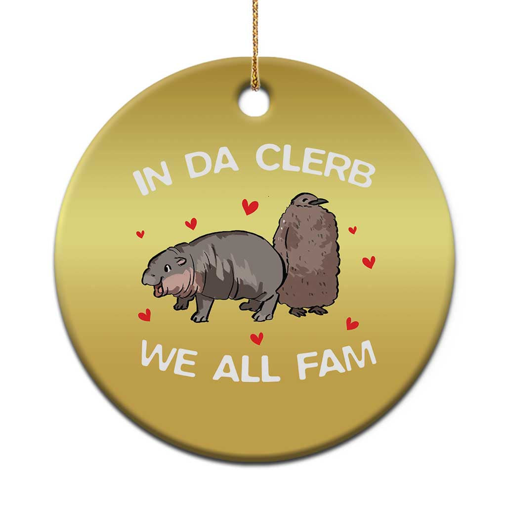 Funny Moo Deng Pesto Penguin Christmas Ornament In Da Clerb We All Fam Hearts - Wonder Print Shop