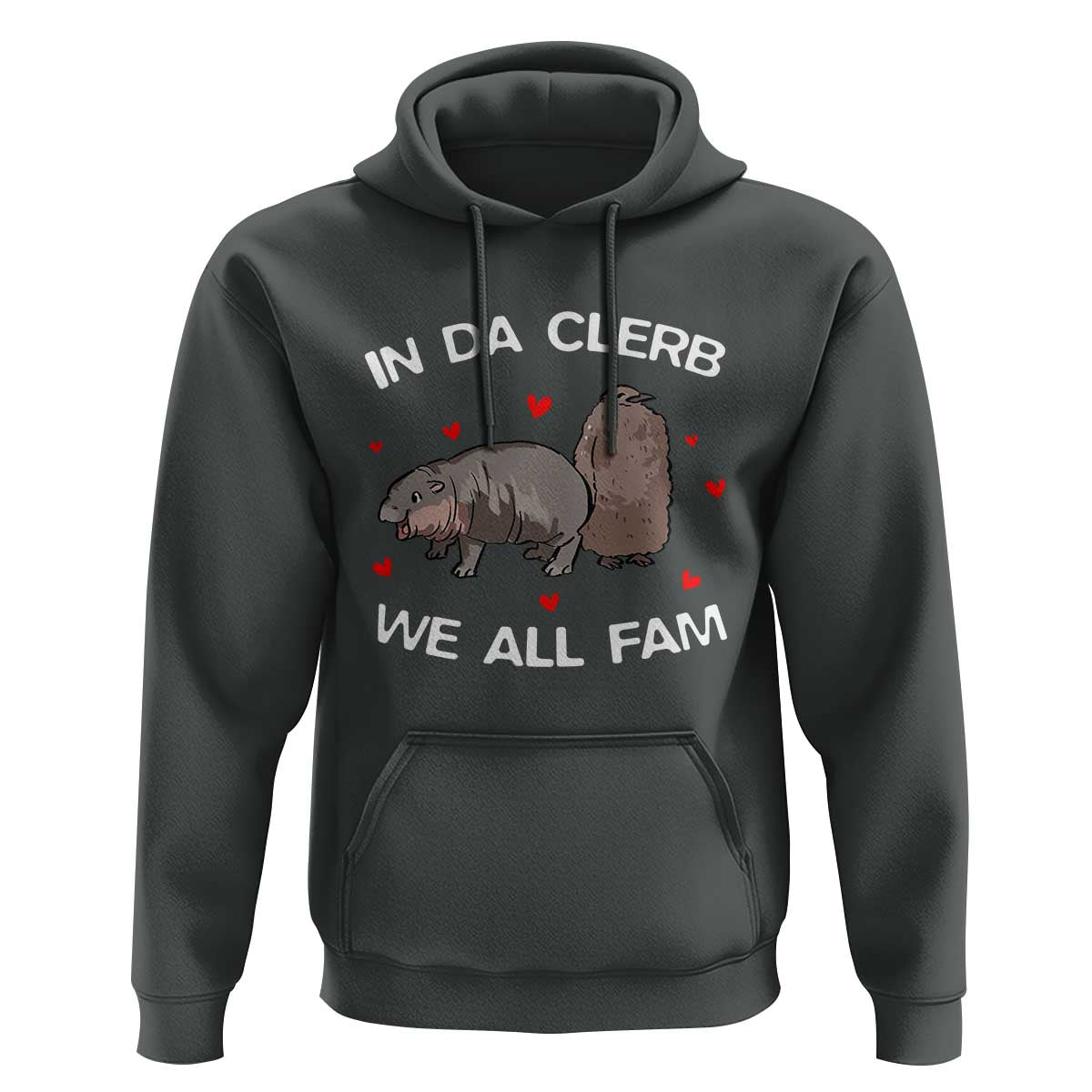 Funny Moo Deng Pesto Penguin Hoodie In Da Clerb We All Fam Hearts