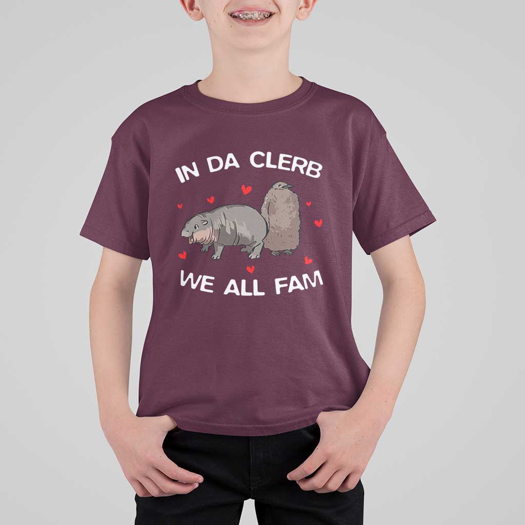 Funny Moo Deng Pesto Penguin T Shirt For Kid In Da Clerb We All Fam Hearts - Wonder Print Shop