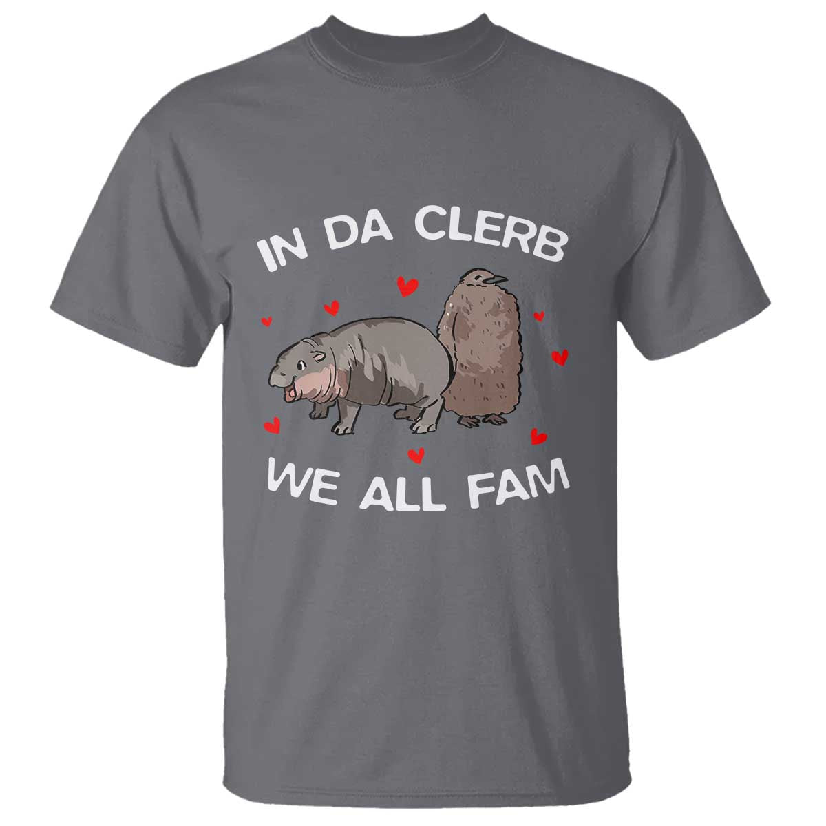 Funny Moo Deng Pesto Penguin T Shirt In Da Clerb We All Fam Hearts - Wonder Print Shop