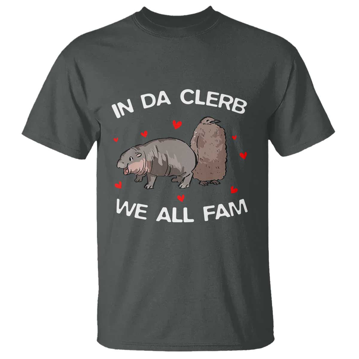 Funny Moo Deng Pesto Penguin T Shirt In Da Clerb We All Fam Hearts - Wonder Print Shop