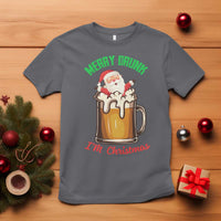 Funny Christmas Beer T Shirt Merry Drunk I'm Xmas Wasted Santa - Wonder Print Shop