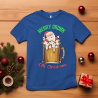 Funny Christmas Beer T Shirt Merry Drunk I'm Xmas Wasted Santa - Wonder Print Shop