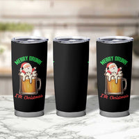 Funny Christmas Beer Tumbler Cup Merry Drunk I'm Xmas Wasted Santa - Wonder Print Shop