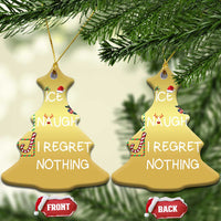 Funny Nice Naughty And I Regret Nothing Xmas List Christmas Ornament Xmas Tree Candy Cane - Wonder Print Shop