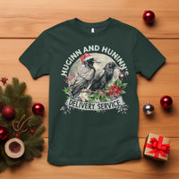 Christmas Viking T Shirt Huginn And Hunninn's Delivery Service Raven - Wonder Print Shop