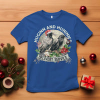 Christmas Viking T Shirt Huginn And Hunninn's Delivery Service Raven - Wonder Print Shop