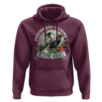 Christmas Viking Hoodie Huginn And Hunninn's Delivery Service Raven