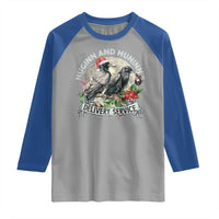 Christmas Viking Raglan Shirt Huginn And Hunninn's Delivery Service Raven - Wonder Print Shop