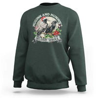 Christmas Viking Sweatshirt Huginn And Hunninn's Delivery Service Raven - Wonder Print Shop