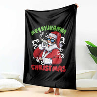 Funny Christmas Weed Throw Blanket Merryjuanna Christmas Santa Xmas - Wonder Print Shop