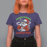 Funny Christmas Weed T Shirt For Women Merryjuanna Christmas Santa Xmas - Wonder Print Shop