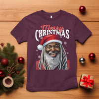 Merry Christmas Dreadlocks Black Santa T Shirt - Wonder Print Shop