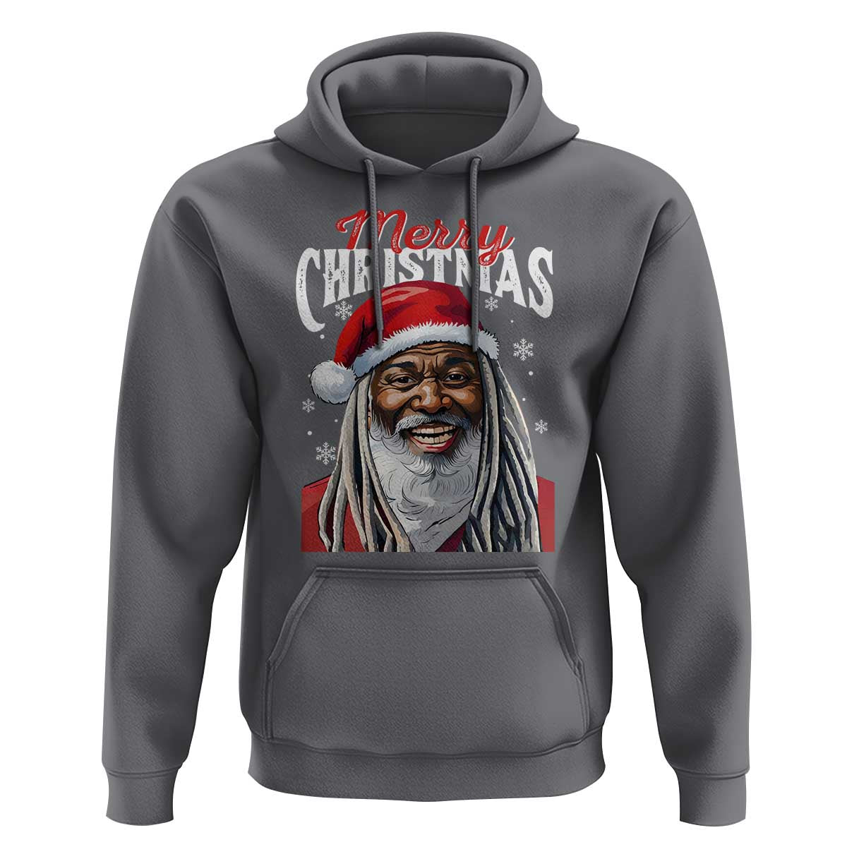 Merry Christmas Dreadlocks Black Santa Hoodie