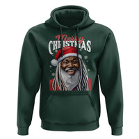 Merry Christmas Dreadlocks Black Santa Hoodie