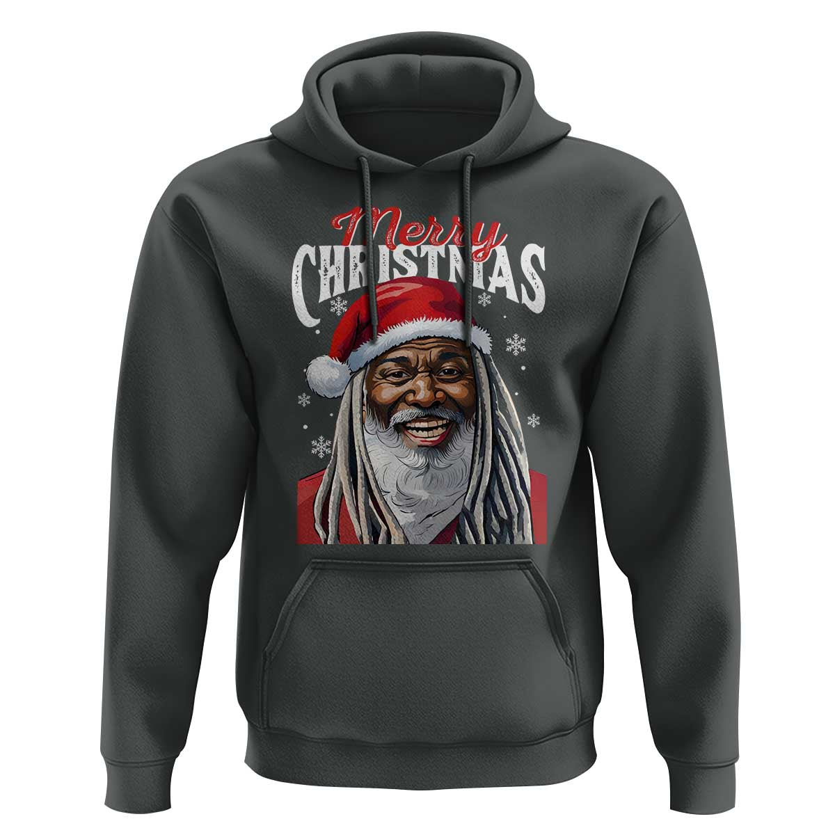 Merry Christmas Dreadlocks Black Santa Hoodie