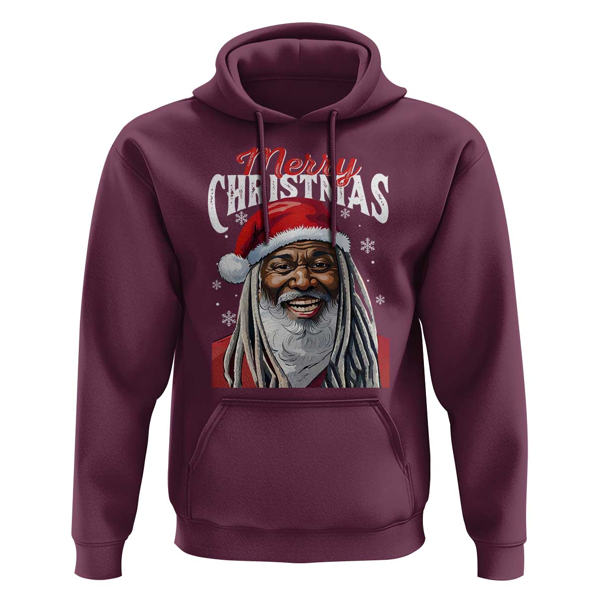 Merry Christmas Dreadlocks Black Santa Hoodie