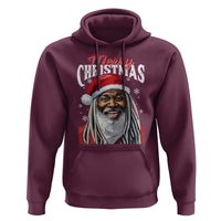 Merry Christmas Dreadlocks Black Santa Hoodie