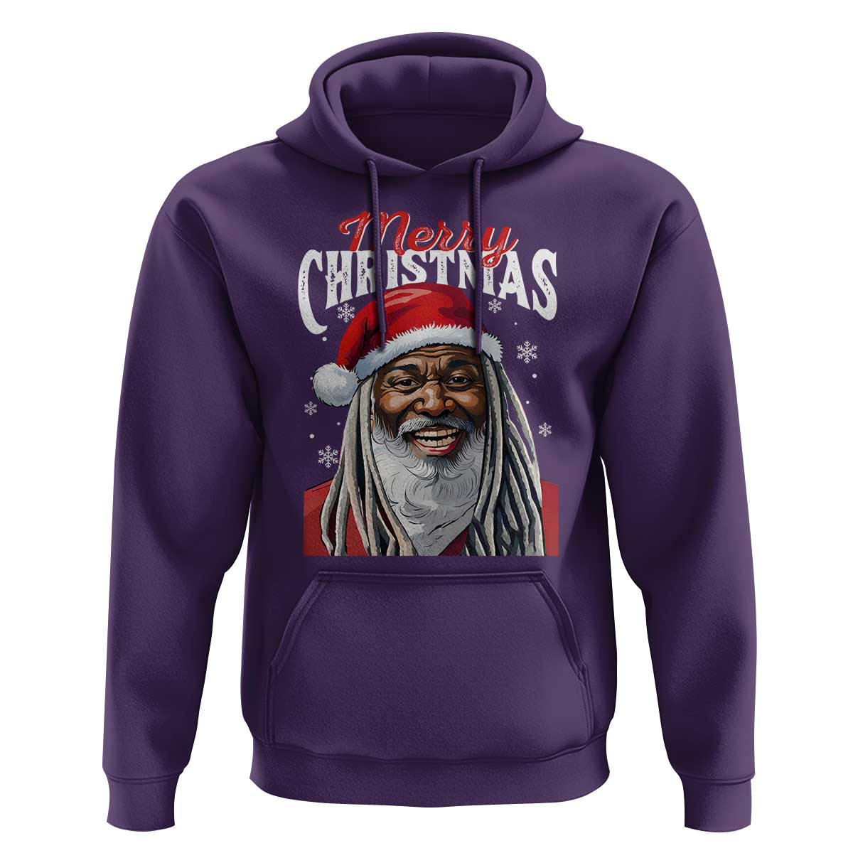 Merry Christmas Dreadlocks Black Santa Hoodie