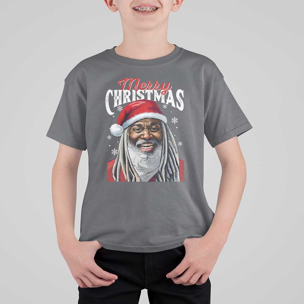Merry Christmas Dreadlocks Black Santa T Shirt For Kid - Wonder Print Shop
