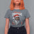 Merry Christmas Dreadlocks Black Santa T Shirt For Women - Wonder Print Shop